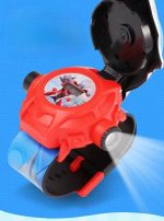 ⁦ساعة روبرت سوبرهيرو من ايزابيلا مون مع عرض مجسم لـ24 صورة كرتونية لأميرة فروزن، إلكترونية للأولاد والبنات، جهاز ثلاثي أبعاد، السا، بسوار متعدد الألوان⁩ - الصورة ⁦2⁩