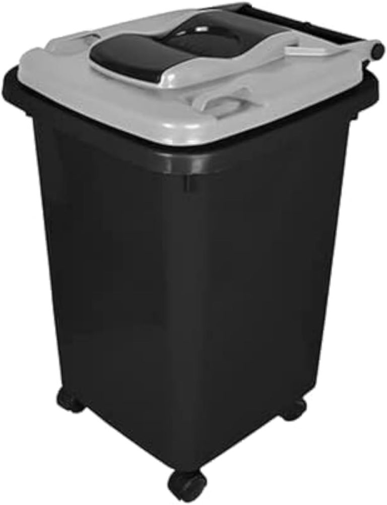 El Helal & Star | Garbage With Wheels 60 Liters Black * Gray