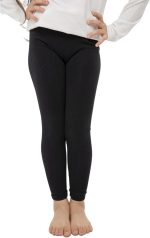 ⁦كارينا بنطلون لجينجز سادة بخصر مرتفع واستك للبنات⁩ - الصورة ⁦2⁩