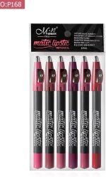 ⁦مجموعة أقلام تحديد شفاه مطفية، 6 ألوان، درجات نود ووردي، 6 قطع، مجموعة سي⁩ - الصورة ⁦7⁩