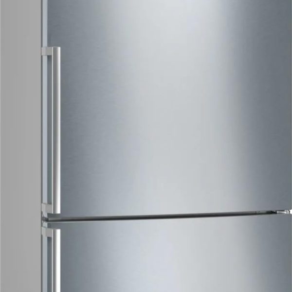 ثلاجة قائمة بذاتها مع فريزر في الأسفل سلسلة 6 من بوش، سعة 631 لتر، 186 × 86 سم، ستيل مصقول مضاد لبصمات الأصابع، موديل KGN86CI3E8، فضي