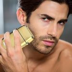 ⁦ماكينة حلاقة احترافية دقيقة ومتعددة الوظائف لقص وتشذيب الشعر بتقنية الشحن بمنفذ USB وعمر بطارية طويل من سوكاني، ذهبي، موديل SK-384⁩ - الصورة ⁦6⁩