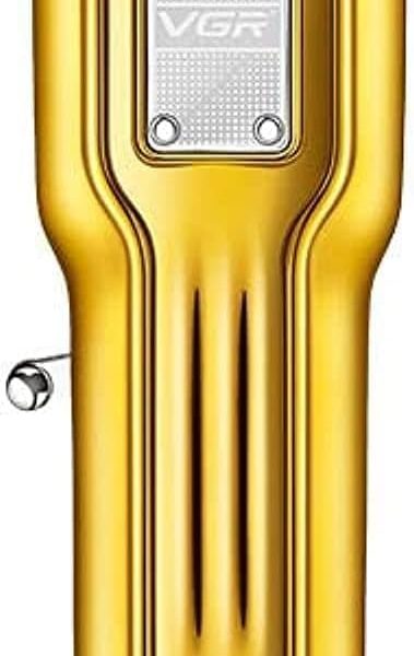 ماكينة حلاقة شعر احترافية بسلك ولاسلكية قابلة لاعادة الشحن بشفرة على شكل T بمدة تشغيل 100 دقيقة للرجال من في جي ار، ذهبي - V-919