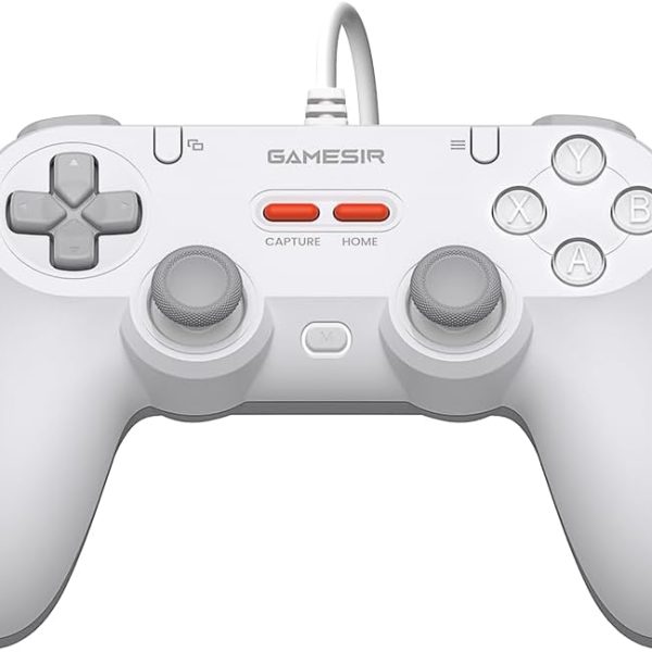 GameSir Tegenaria Lite Wired Gamepad - 1000Hz, Ultra Low Latency, Hall Effect Sticks, 2 Back Buttons - Switch/PC/Android/iOS - Serene White
