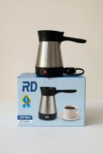 وعاء قهوة تركي كهربائي - وعاء قهوة كوارتز عالي الجودة 500 واط من الستانلس ستيل بسعة 0.7 لتر - ضمان لمدة عام - غليان سريع للقهوة التركية والعربية واليونانية، مقبض مريح.