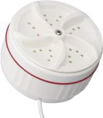 ⁦غسالة ملابس محمولة صغيرة الحجم بمنفذ USB لاسطح الترابيزات مناسبة لرحلات العمل تستغرق 30 دقيقة للغسل موفرة للطاقة والمساحة من دبفورز تحميل علوي أبيض⁩ - الصورة ⁦9⁩