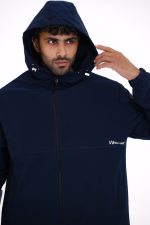 ⁦جاكيت ناعم ببطانة - كحلي⁩ - الصورة ⁦4⁩