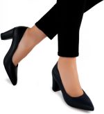 ⁦Women`s Leather Block Heeled Pump⁩ - الصورة ⁦4⁩