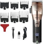 ⁦ماكينة حلاقة احترافية دقيقة لقص الشعر مع شفرة من الفولاذ المقاوم للصدأ، ماكينة سلكية/لاسلكية مزودة بشاشة LCD ومناسبة لتصفيف وقص الشعر، SK-LF-9979⁩ - الصورة ⁦2⁩