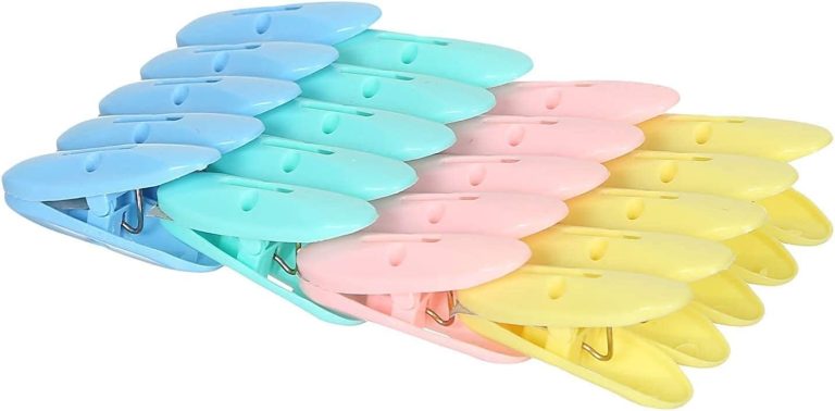 Plastic clothes peg set - 20 pieces, Multi Color