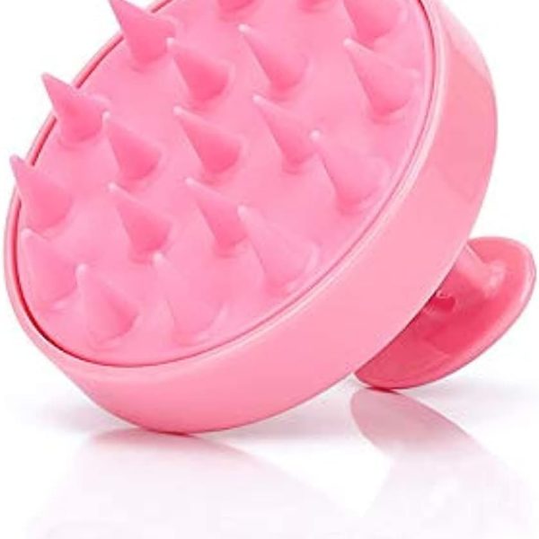 فرشاة تقشير فروة الرأس المضادة للقشرة بشعيرات سيليكون ناعمة من Rosarden للشعر الرطب والجاف (لون عشوائي)، من روزاردن