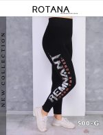 ⁦سروال ضيق للنساء من زومبا - سروال يوجا ضاغط عالي الخصر مع طباعة عصا - سروال ضيق قابل للتمدد لصالة الالعاب الرياضية للتمرين واللياقة البدنية والجري والرقص والارتداء اليومي - غير شفاف وجيد التهوية⁩ - الصورة ⁦2⁩