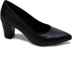 ⁦Women`s Leather Block Heeled Pump⁩ - الصورة ⁦2⁩