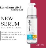 ⁦مصل لومينوس - 3 × 1 تبييض الندوب مرطب مزيل البقع الصبغية العناية بالوجه ضد لعلاج العمرية الكلف 30 مل من جيه اند فارما حساس للجنسين .⁩ - الصورة ⁦6⁩