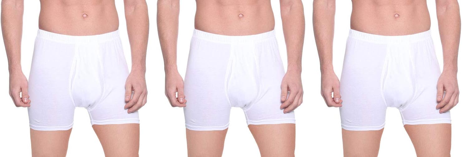 51psbx36RNL._AC_SL1500_.jpg بوكسر قطن سادة باستك للرجال من دايس، 3 قطع