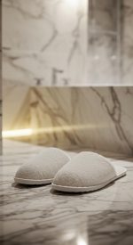 ⁦10 ازواج من الشباشب القماشية الفاخرة الناعمة للاستعمال مرة واحدة من اوتشا، مثالية لضيوف الفنادق والشقق المخدومة والمنتجعات الصحية - مريحة وصحية وخفيفة الوزن، كبيرة وعريضة⁩ - الصورة ⁦3⁩