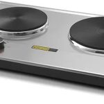 بوتاجاز كهربائي مسطح مزدوج من JMK ( 1500 وات + 2000 وات) آمن ، محمول ، للطبخ تصميم ممتاز