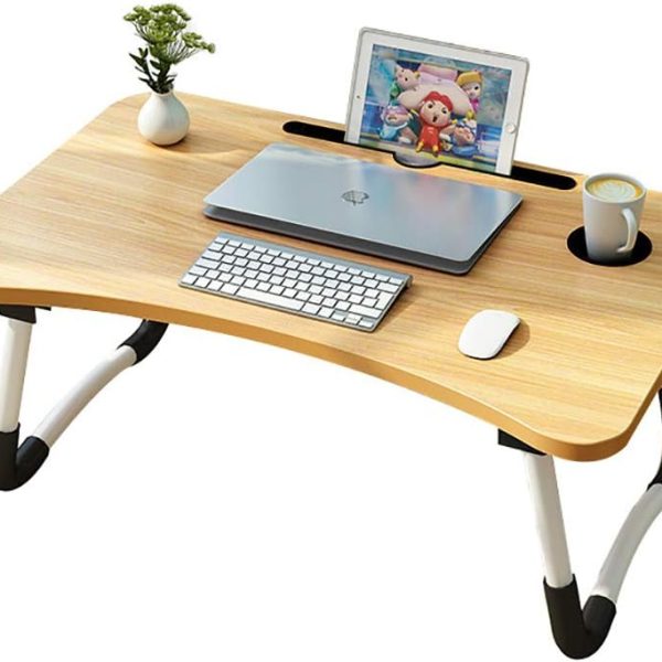 طاولة سرير للاب توب من استوري، محمولة لقراءة الكتب (خشبي)