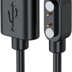 شاحن من TopPrime بتقنية USB، متوافق مع الساعات الذكية ميبرو لايت 2 وميبرو T1 وميبرو اير وميبرو C2/C3، بمنفذ واحد