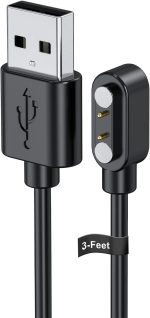 شاحن من TopPrime بتقنية USB، متوافق مع الساعات الذكية ميبرو لايت 2 وميبرو T1 وميبرو اير وميبرو C2/C3، بمنفذ واحد