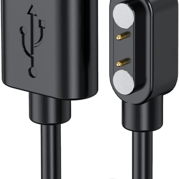 شاحن من TopPrime بتقنية USB، متوافق مع الساعات الذكية ميبرو لايت 2 وميبرو T1 وميبرو اير وميبرو C2/C3، بمنفذ واحد