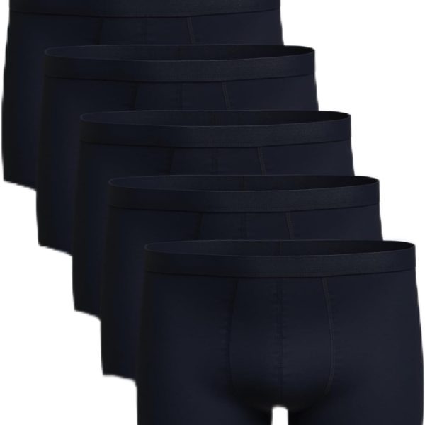 LC واكيكي بوكسر قطني مرن بقصة عادية للرجال، عبوة من 5 قطع