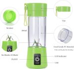 ⁦كوب خلاط محمول من دبل كير، خلاط عصارة كهربائي بمنفذ USB، خلاط صغير محمول للمخفوقات والعصائر والعصير، 380 مل، ست شفرات رائعة للخلط، اخضر، مقاس واحد⁩ - الصورة ⁦2⁩