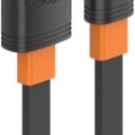 كابل USB الى نوع سي CB-33 بشحن سريع 3 امبير ونقل بيانات 480 ميجابت لكل ثانية وتصميم مسطح بدون تشابك من سيليبريت، 1 متر، أسود