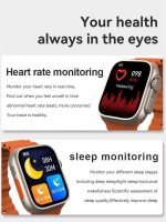 ⁦ساعة ذكية T800 الترا بشاشة عرض أكبر وسطوع، مقاومة للماء بعمق مع مساعد تحكم بالفيديو وشحن لاسلكي سريع، شاشة أكبر تظهر المزيد، بلوتوث، مع خاصية الاتصال قريب المدى(أسود)⁩ - الصورة ⁦2⁩