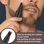 ⁦قلم ملء فراغات اللحية، قلم اللحية للرجال، قلم ملء فراغات اللحية للرجال مع فرشاة لحية ذات شعيرات، قلم تحديد اللحية بسهولة بملء الفراغات للرجال (لون بني)⁩ - الصورة ⁦5⁩