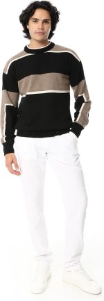 ⁦بلوفر منسوج بياقة دائرية للرجال من اندورا⁩ - الصورة ⁦5⁩