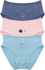 ⁦بانتي داخلي قصير من القطن للفتيات من ميلك، عبوة من 3 قطع⁩ - الصورة ⁦4⁩