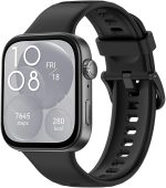 Huawei Watch Fit 3 Silicone Bracelet, Breathable Soft Sport Replacement Band for Women/Men, Adjustable Waterproof Strap for Smartwatch Fit3