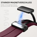 ⁦سوار من السيليكون مغناطيسي للرجال والنساء سيميكا، متوافق مع ساعة آبل 44 و45 و49 و42 ملم، بديل بإغلاق لساعة الترا/ اي ووتش سيريز 8 و7 و6 و5 و4 و3 و2 و1 وSE⁩ - الصورة ⁦5⁩