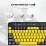 كيبورد ميكانيكي للالعاب ماجيك ريفاينر MK-13 - مفتاح احمر - مفاتيح متعددة الوسائط - عجلة صوت - لوحة من خليط معدني من الالومنيوم - الصورة 3