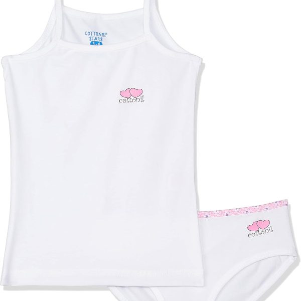 قطونيل طقم ملابس داخلية للبنات بتصميم قلب وشورت
