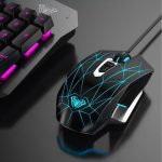 ⁦ماوس ألعاب S50 بـ7 أزرار 4800 نقطة لكل بوصة بتقنية بصرية وإضاءة خلفية ليد بسلك بمنفذ USB من اولا⁩ - الصورة ⁦4⁩