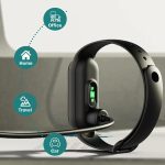 ⁦شاحن ساعة ذكية مغناطيسي بكيبل شحن USB بطول 1 م بديل للساعة الذكية ان اف سي متوافق مع شاومي مي باند 5 6 7 امازفيت باند 5 (أسود)⁩ - الصورة ⁦5⁩