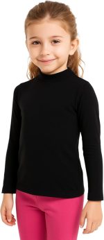 بادى كول كم برقبة بناتي للأطفال توب داخلي ناعم بخامة قطن ليكرا مرنة مناسب للأجواء الباردة والاستخدام اليومي من ميزا