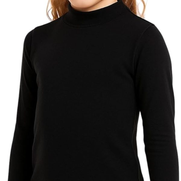 بادى كول كم برقبة بناتي للأطفال توب داخلي ناعم بخامة قطن ليكرا مرنة مناسب للأجواء الباردة والاستخدام اليومي من ميزا