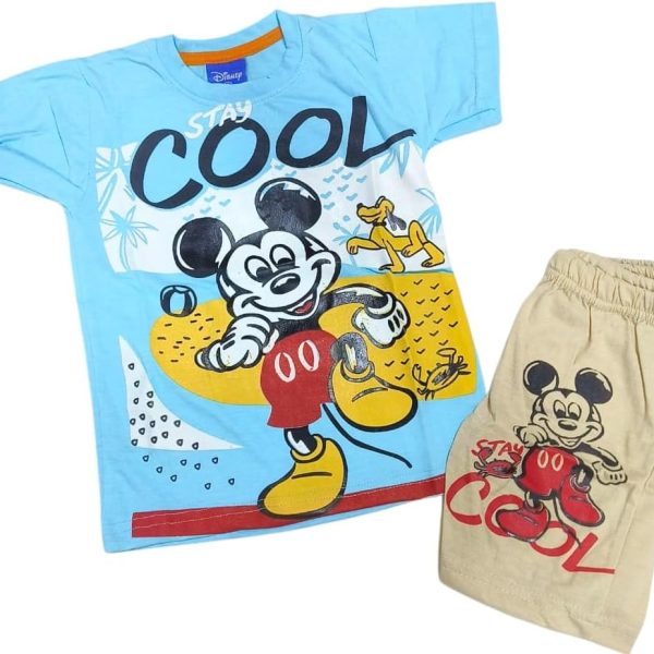 طقم ملابس للاطفال، تصاميم كرتونية مرحة متنوعة اطفالى من ميزا كود 104