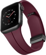 سوار من السيليكون مغناطيسي للرجال والنساء سيميكا، متوافق مع ساعة آبل 44 و45 و49 و42 ملم، بديل بإغلاق لساعة الترا/ اي ووتش سيريز 8 و7 و6 و5 و4 و3 و2 و1 وSE