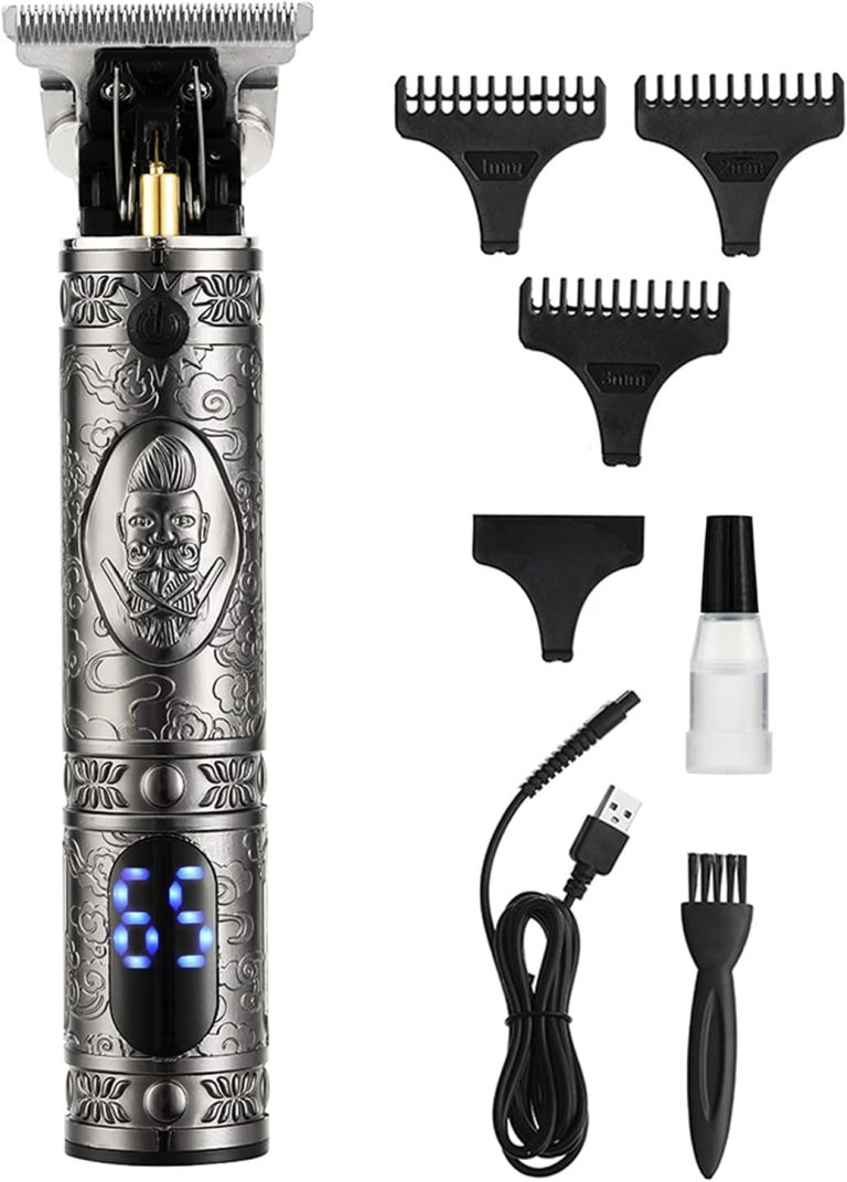 ماكينة حلاقة الشعر في جي ار الكهربائية للرجال لقص مع امشاط توجيه وشاشة LCD قابلة للتعديل بدون اسلاك كهربائية للمبتدئين والمحترفين صالونات التجميل وتشذيب الشعر.