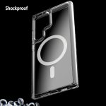 ⁦جراب حماية خلفي فائق الشفافية لموبايل سامسونج جالاكسي S24 ألترا مع ماج سيف من جي بي يو فيسين، تصميم متين من البولي يوريثين الحراري والبولي كربونات مع حلقة مغناطيسية مدمجة، شديد التحمل ومضاد للصدمات⁩ - الصورة ⁦9⁩