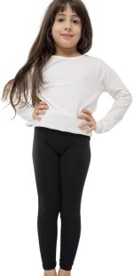 كارينا بنطلون لجينجز سادة بخصر مرتفع واستك للبنات