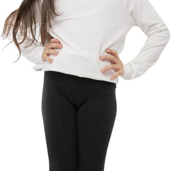 كارينا بنطلون لجينجز سادة بخصر مرتفع واستك للبنات