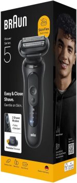 ⁦Braun Series 5 52-N1200S Electric Shaver up to 50 min + 1 Attachment, Black⁩ - الصورة ⁦8⁩