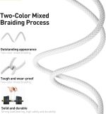 ⁦Heavy Duty【 For Apple MFi Certified 】by LDNIO 30W PD Fast Charging | USB-C to Lightning Cable | 2M Durable Power & Data Cord (480Mbps) for iPhone 14 Pro Max, 13, 12, 11, XR, X, 8Plus 7, iPad - White⁩ - الصورة ⁦4⁩
