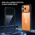 ⁦Dl3 Mobilak Case For iPhone 17 Pro Max 6.9 Inch, Crystal Clear Case [Not Yellowing] [Military Grade Drop Protection] Shockproof Protective Transparent Protective Slim Cover - Black⁩ - الصورة ⁦4⁩