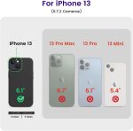 ⁦جراب حماية خلفي من السيليكون بتصميم رفيع ومضاد للصدمات لموبايل ايفون 13 مقاس 6.1 بوصة من اوتوفلاي (أسود)⁩ - الصورة ⁦6⁩